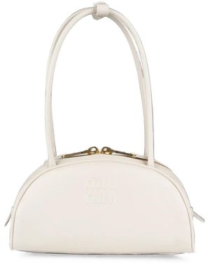 Miu Miu Beau Leather Shoulder Bag - White