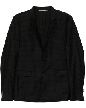 Kris Van Assche Micro Polka-Dot Blazer - Black