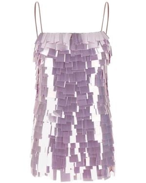 retroféte Lucasta Sequin-Embellished Mini Dress - Purple