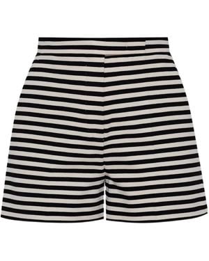 Max Mara ストライプ ハイウエスト ショートパンツ - ブラック