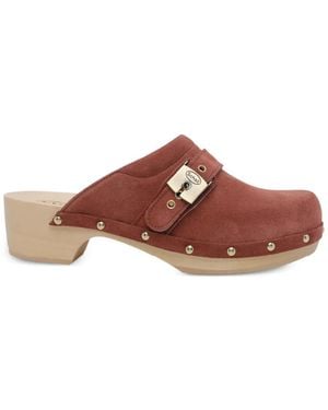 Scholl Pescura Buckle-Fastening Mules - Brown