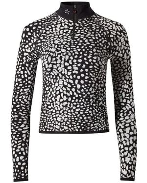 Perfect Moment Jacquard Base Layer Top - Black
