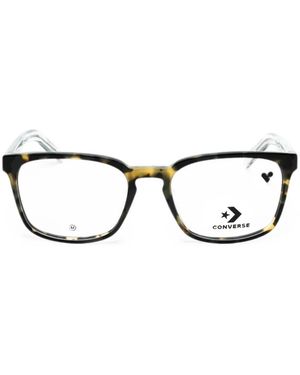 Converse Tortoiseshell-Effect Rectangle-Frame Glasses - Black