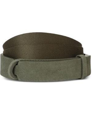 Orciani Suede Panelled Belt - Green