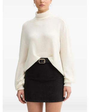Benetton Roll-Neck Knitted Sweater - White