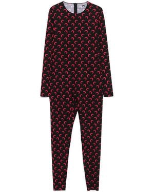 Marine Serre Moon-Print Jumpsuit - Red