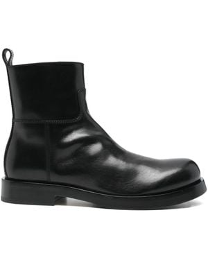 Officine Creative Zip-Detail Leather Boots - Black