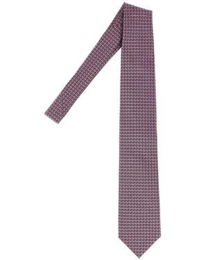 Brioni Textured Silk Tie - Purple