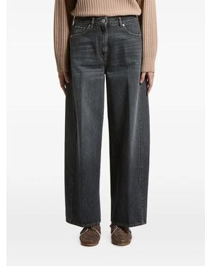 Peserico Jeans Met Vervaagd Effect - Zwart
