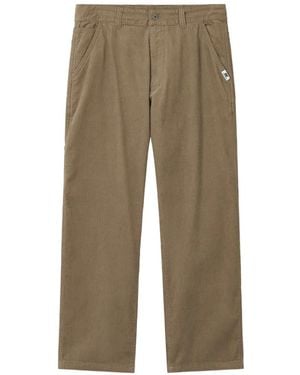 Chocoolate Corduroy-Effect Straight-Leg Trousers - Natural