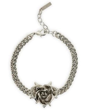 we11done Spiky Rose-Detail Bracelet - Metallic