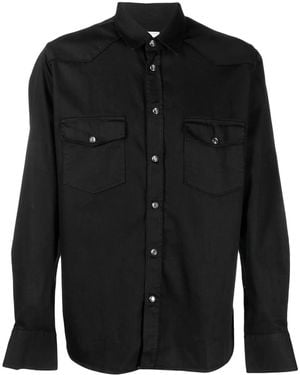 PT Torino Flap-Pockets Button-Up Shirt - Black