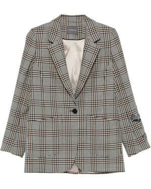 Lorena Antoniazzi Check-Print Blazer - Gray