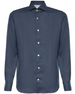 Eleventy Linen Shirt - Blue