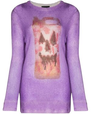 Givenchy Maglione Con Intarsio X Chito - Viola