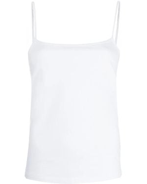 AMO Square-Neck Cotton Cami Top - White