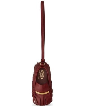 Tod's Gommino Driving Shoe Anhänger Mit Fransen - Weiß