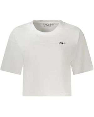 Fila Locri Cropped T-Shirt - White