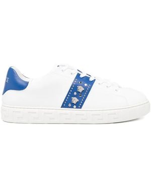 Versace Greca Embellished Trainers - Blue