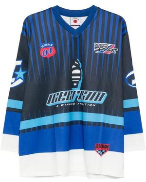ICECREAM Graphic-Print Long-Sleeve T-Shirt - Blue