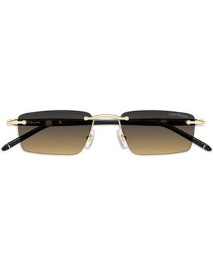 Montblanc Rectangle-Frame Sunglasses - Metallic