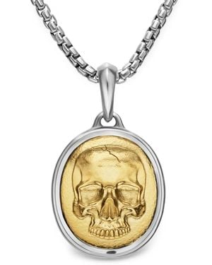 David Yurman Memento Mori Skull Necklace - Metallic