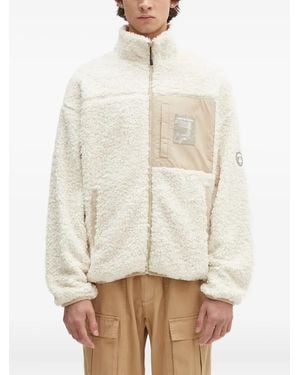 Aape By A Bathing Ape Aape Now Fleece Panelled Jacket - Natural