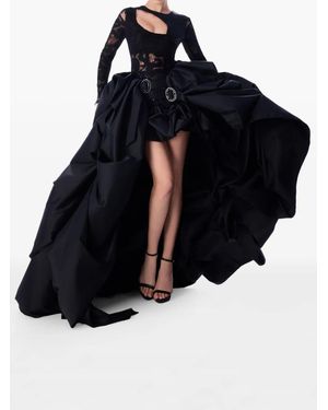 IMROSKA Mikado belted skirt - Schwarz