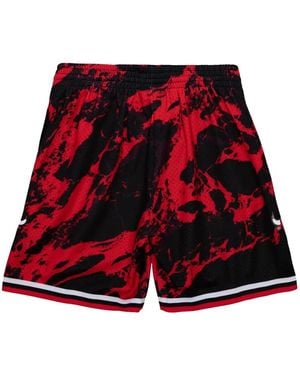 Mitchell & Ness X Nba Chicago Bulls 1997 Team Marble Swingman Shorts - Red
