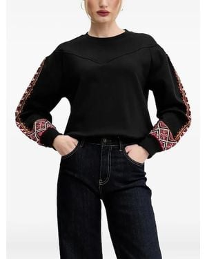 Desigual Sudadera bordada - Negro