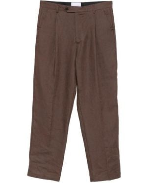 MARSĒM Pleated-Front Tailored Trousers - Brown