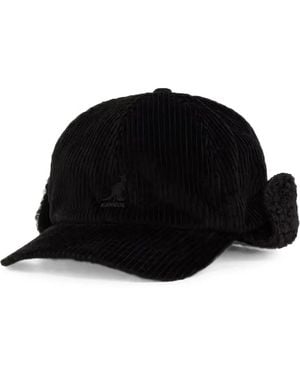 Kangol Cozy Cord Corduroy Fleece-Lined Cap - Black