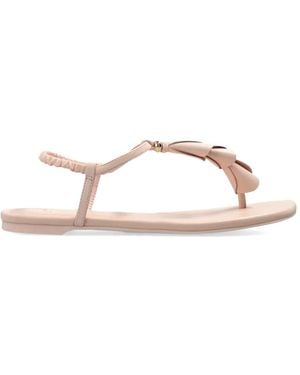 Kate Spade Lily Petal-Embellished Leather Sandals - Pink