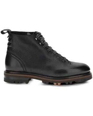 Santoni レースアップ ブーツ - ブラック