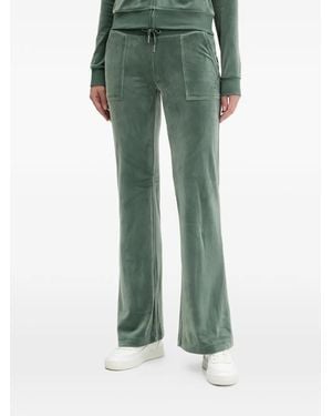 Juicy Couture Pantalones de chándal con bolsillo de parche y logo - Verde