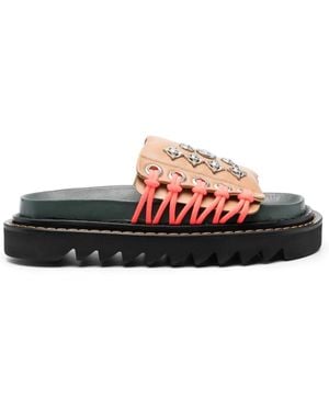 Toga Studded Platform Sandals - White