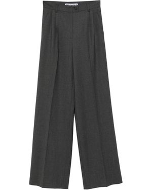 MEDEA Pleated-Front Tailored Trousers - Grey