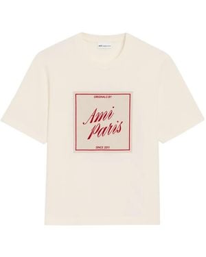 Ami Paris Boxy Fit T-Shirt - White