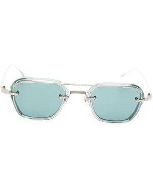 Akoni Geometric-Frame Sunglasses - Blue