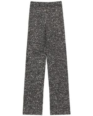 Valentino Garavani Sequin Thread Knit Trousers - Grey