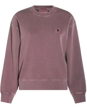 Carhartt Logo-patch crew-neck sweatshirt - Lila