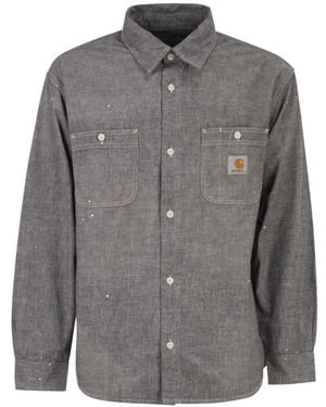 Carhartt Paint-Splatter Chambray-Texture Shirt - Grey
