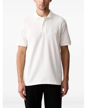 Lacoste Polo À Broderie Signature En Piqué À Coupe Classique - Blanc