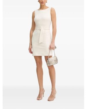 Silvian Heach Belted Sleeveless Mini Dress - White