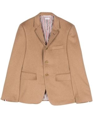 Thom Browne Blazer Met Enkele Rij Knopen - Naturel