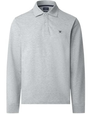 Hackett Poloshirt Mit Logo-Stickerei - Grau