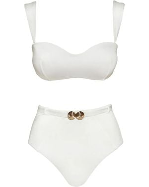 Noire Swimwear Bandeau-Bikini - Weiß