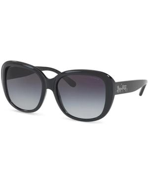 COACH Horse And Carriage Round-Frame Sunglasses - Grey