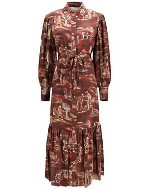 ALÉMAIS Ezra Silk Maxi Shirt Dress - Multicolour