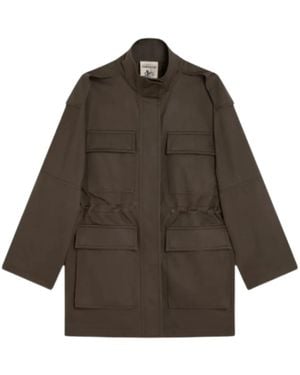 Semicouture Flap-Pocket Jacket - Brown
